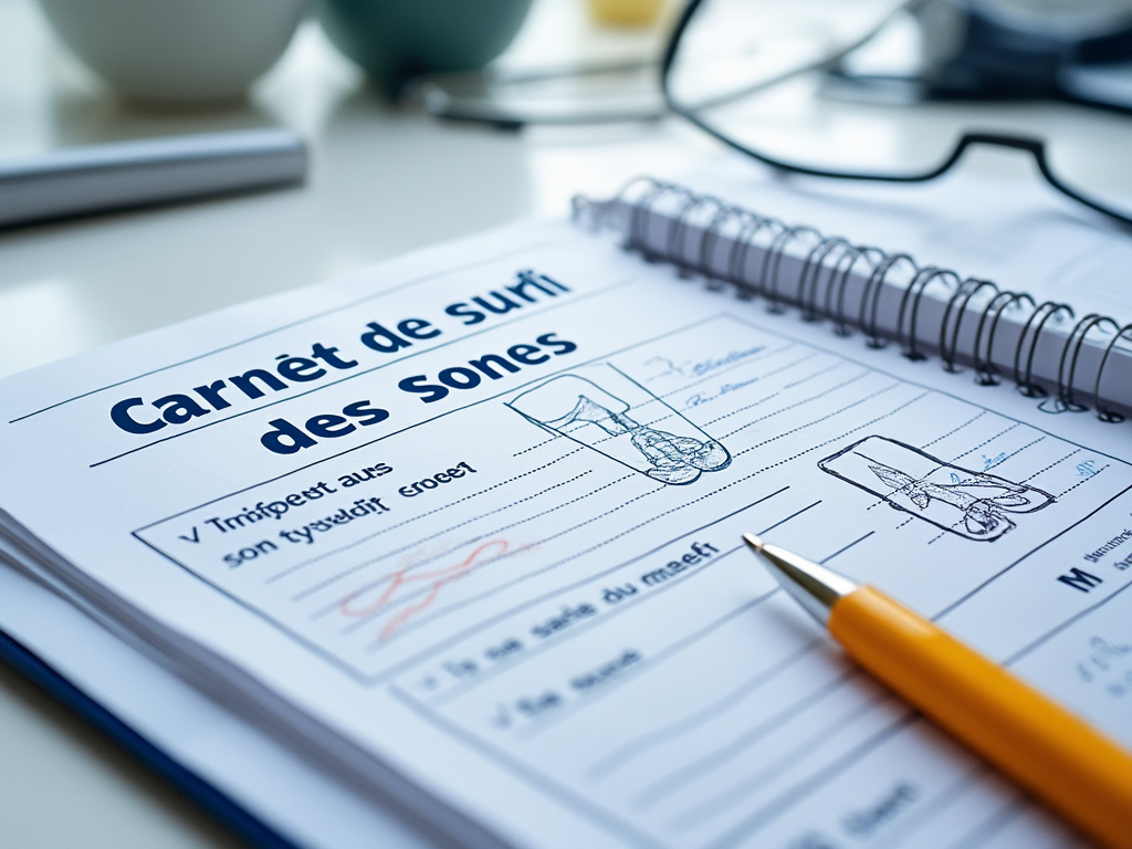 Carnet de suivi des soins avec schéma de plaie