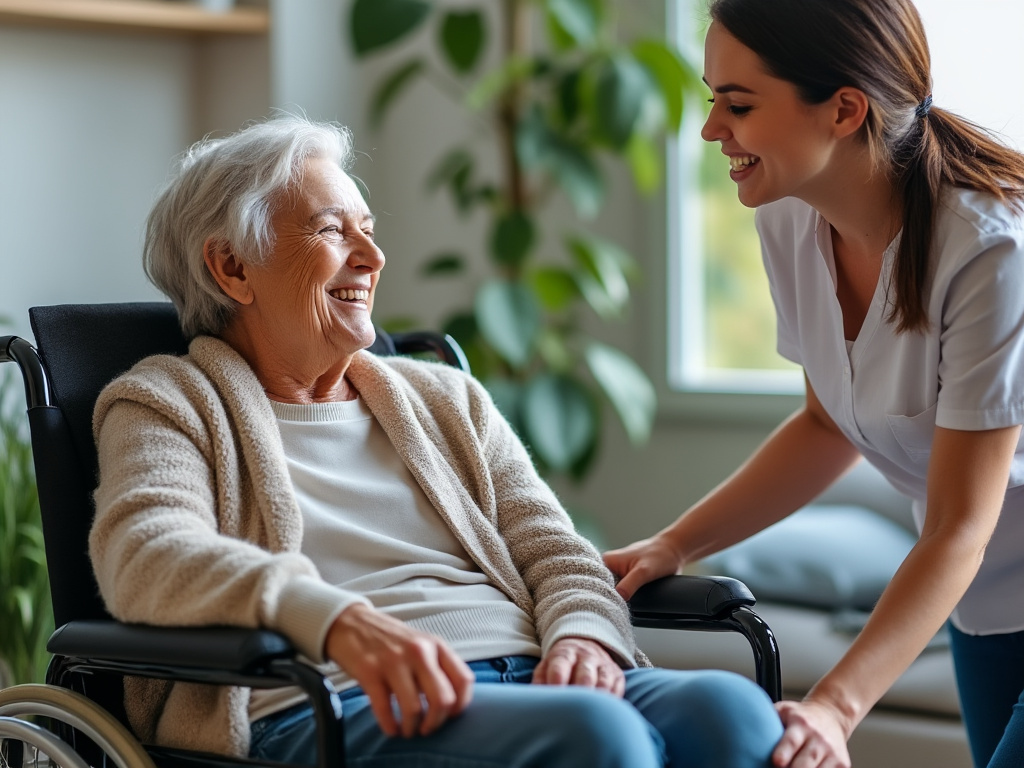 Patient âgé accompagné par un proche aidant à domicile