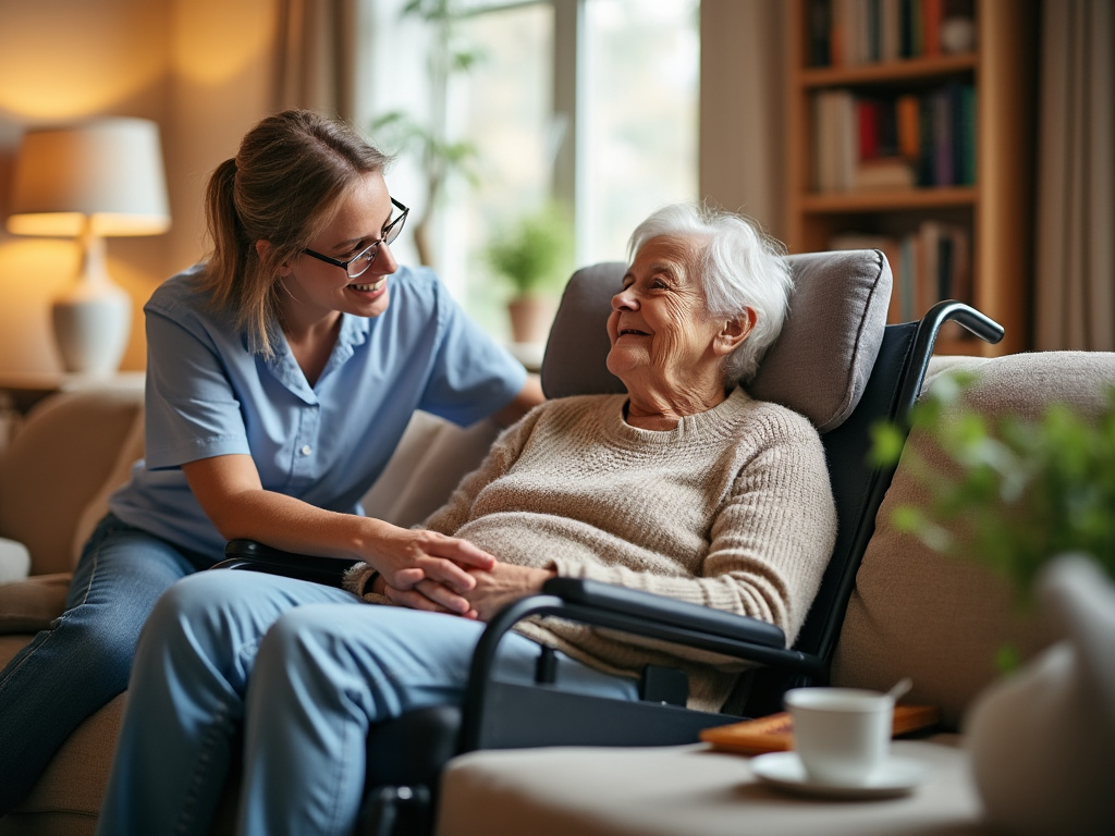 Personne âgée accompagnée à domicile