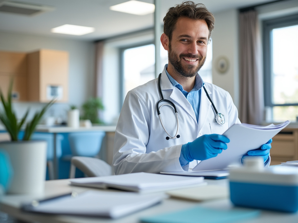 Matériel de pansement et carnet de suivi pour soins infirmiers à domicile