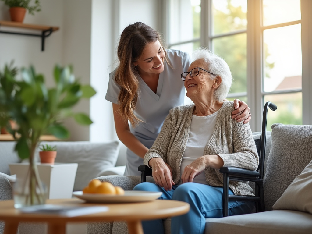Personne âgée accompagnée à domicile