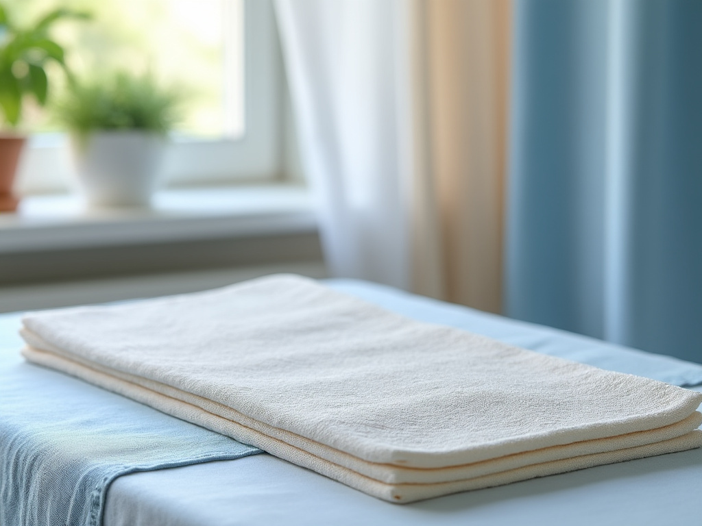 Matériel de pansement propre sur une table