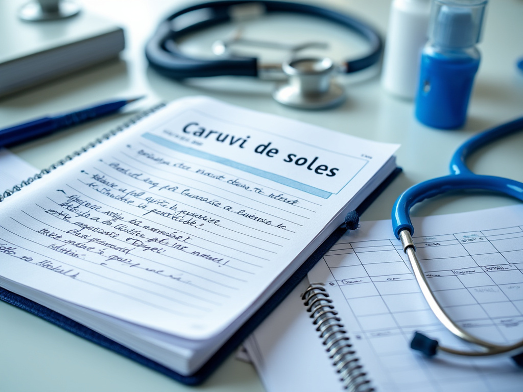Carnet de suivi infirmier et matériel de pansement
