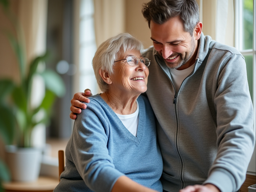 Personne âgée accompagnée à domicile