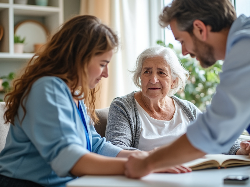Accompagnement d'une personne âgée pour les soins à domicile