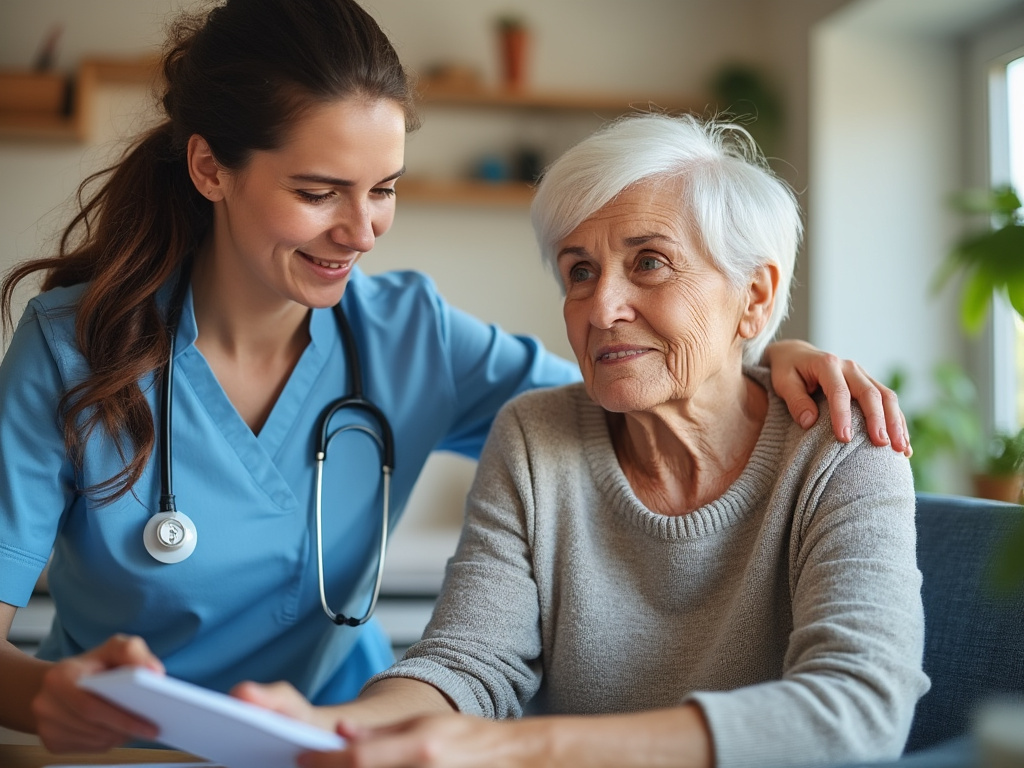 Accompagnement d’une personne âgée lors du suivi des soins à domicile