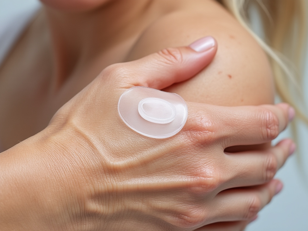 Pansement hydrocolloïde transparent sur la peau