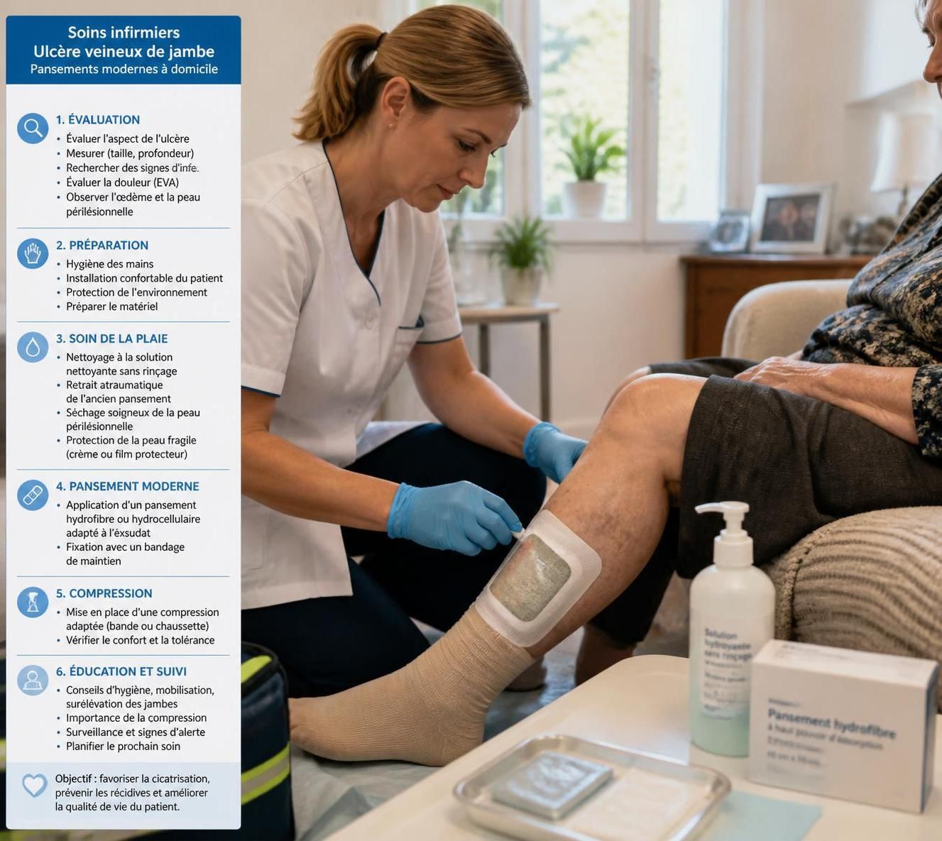 découvrez les méthodes efficaces et les conseils pratiques pour le traitement de l’ulcère veineux afin d'améliorer la cicatrisation et prévenir les complications.